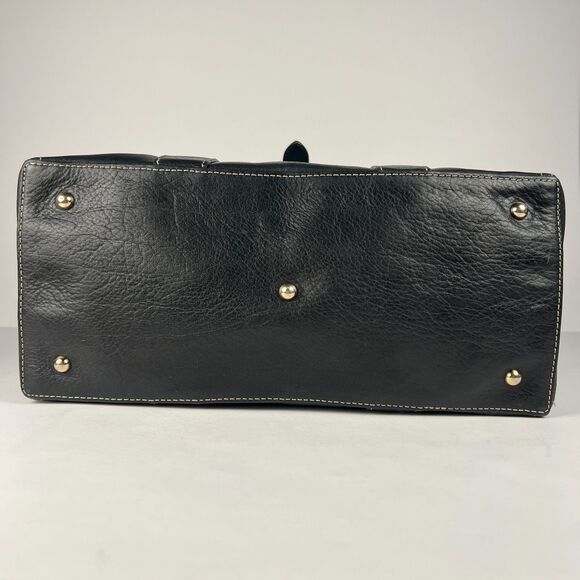 Dooney & Bourke Priscilla Black Leather Satchel Purse Bag Handbag - Picture 8 of 16